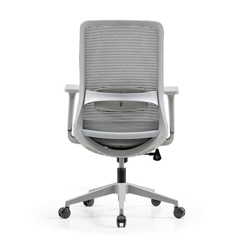 ZITAI Home Office Mid Back Accent Chair Executive Computer Office Desk Chair Grey Swivel Visitor Office Chair