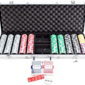 Best selling factory supply OEM design empty box 200/300/400/500pcs capacity jetton aluminum casino poker chip case