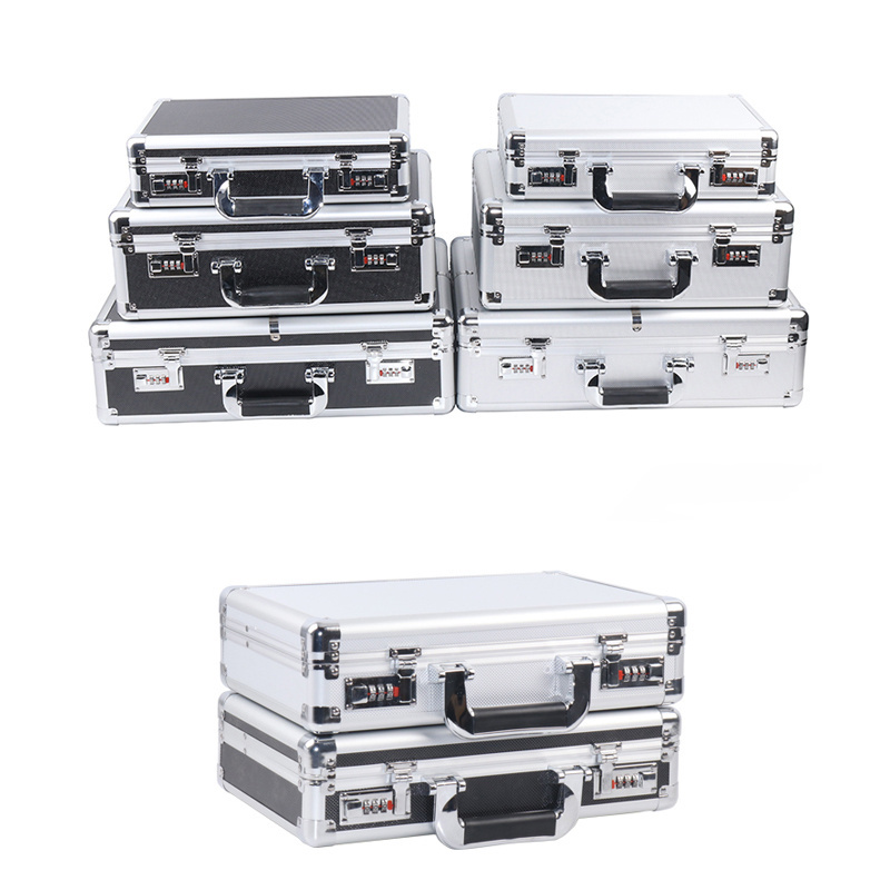 China Manufacturer stock case small size empty box top performance hard carry aluminum case with grid foam