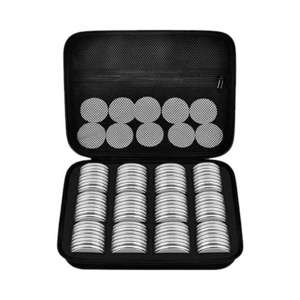 Amz hot selling custom 96pc 46mm coin capsules EVA foam storage case organizer box collection hard shell coin holder EVA case