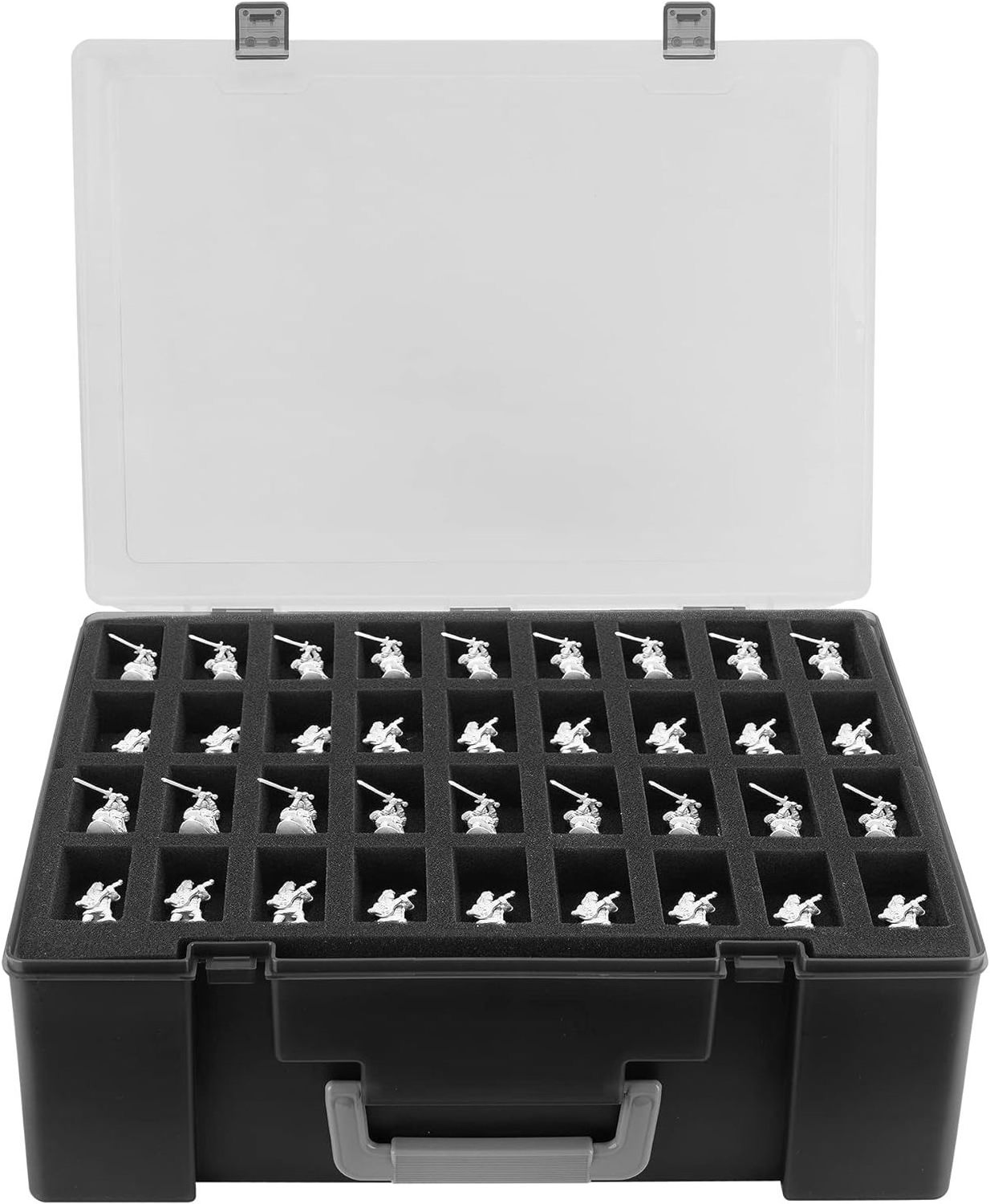 New coming 108 slot figurine miniature carrying case aluminum case compatible with warhammer 40k dungeons & dragons storage box