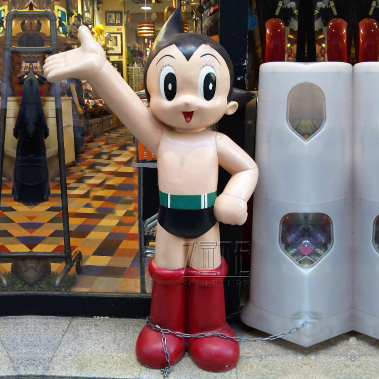 Resin anime action figure fiberglass life size astro boy statue