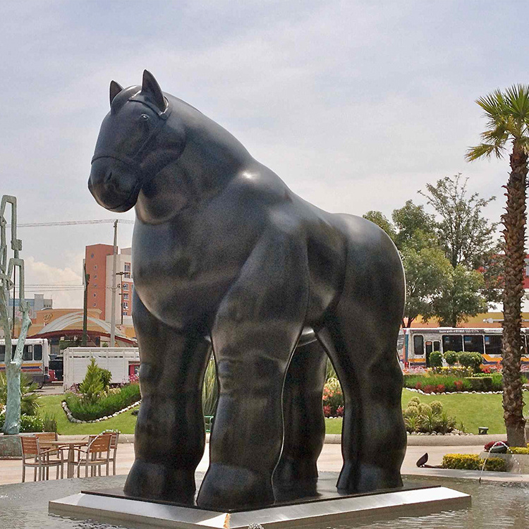 Modern Outdoor Decor Large Famous Fernando Botero Bronze Fat Horse Sculpture Statue For Sale