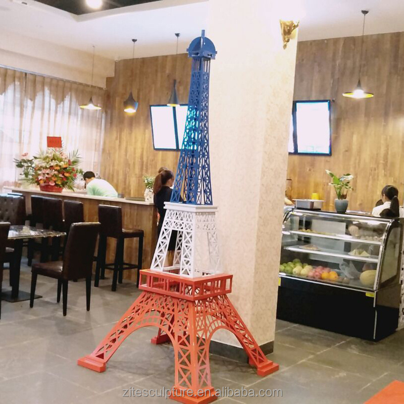 Famous French Large Eiffel Tower Metal Iron Sculpture Statue