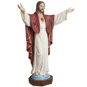 Best church life size polyresin catholic religious sculpture fiberglass jesus christ statue indoor