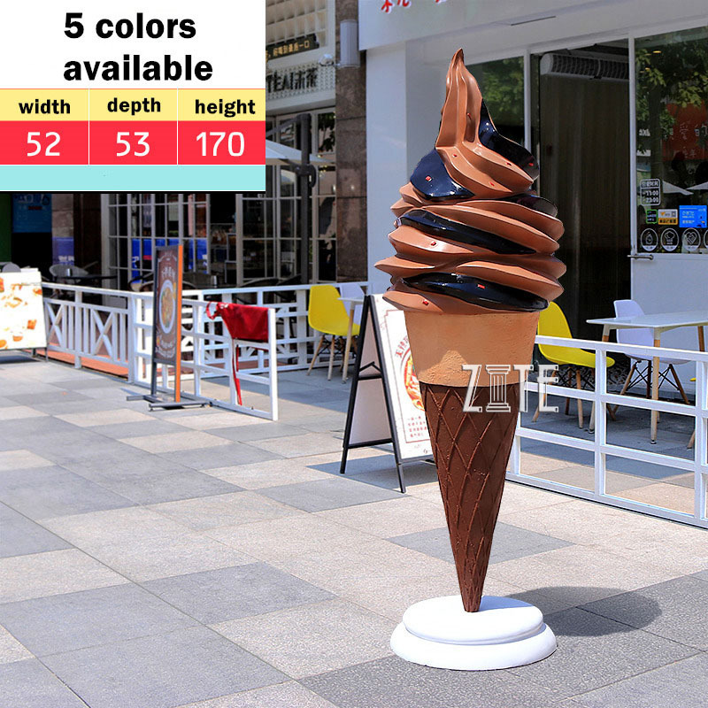 Giant outdoor garden resin fiberglass ice cream statue sculpture