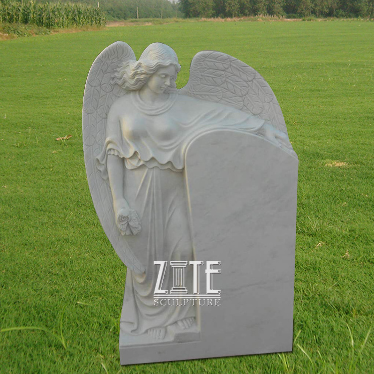 Natural Marble Hand Carved pink granite headstones stone tombstone and monument