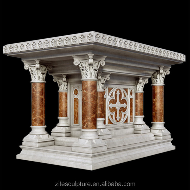 Hand Carved Natural Marble Stone Church Pulpit Altar Table