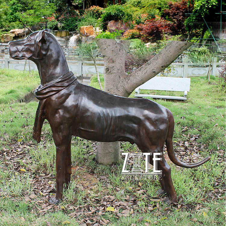 High Quality Cheap home decoration life size bronze brass dog statue