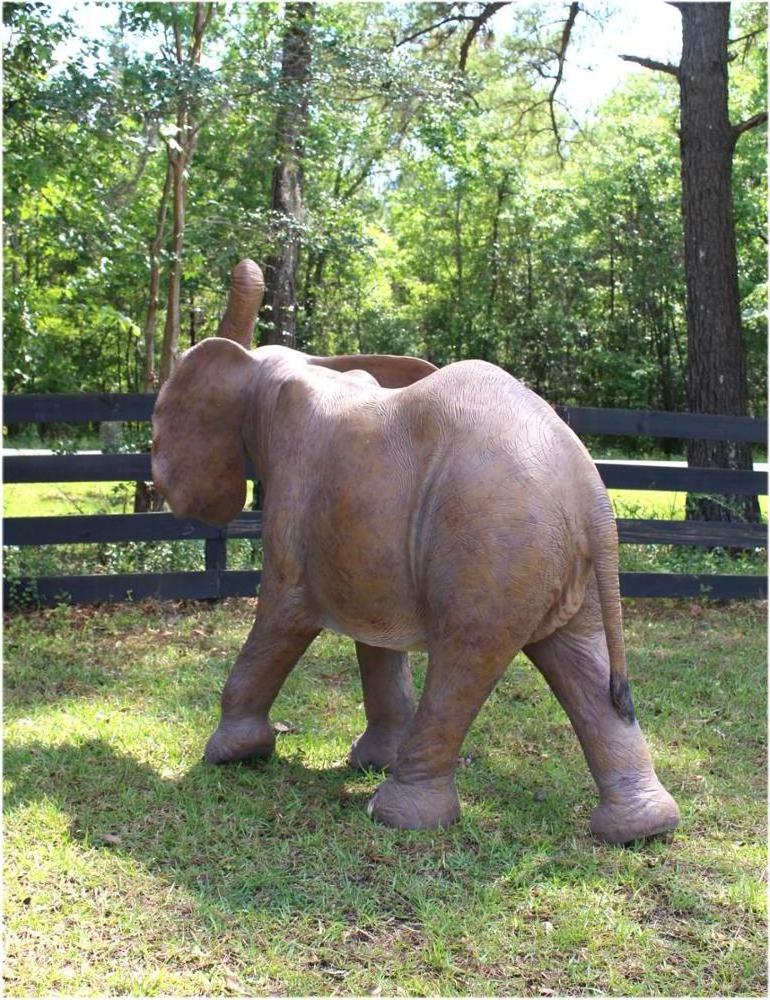 Custom Garden Resin Animal Sculpture Fiberglass Elephant Statue Figurine