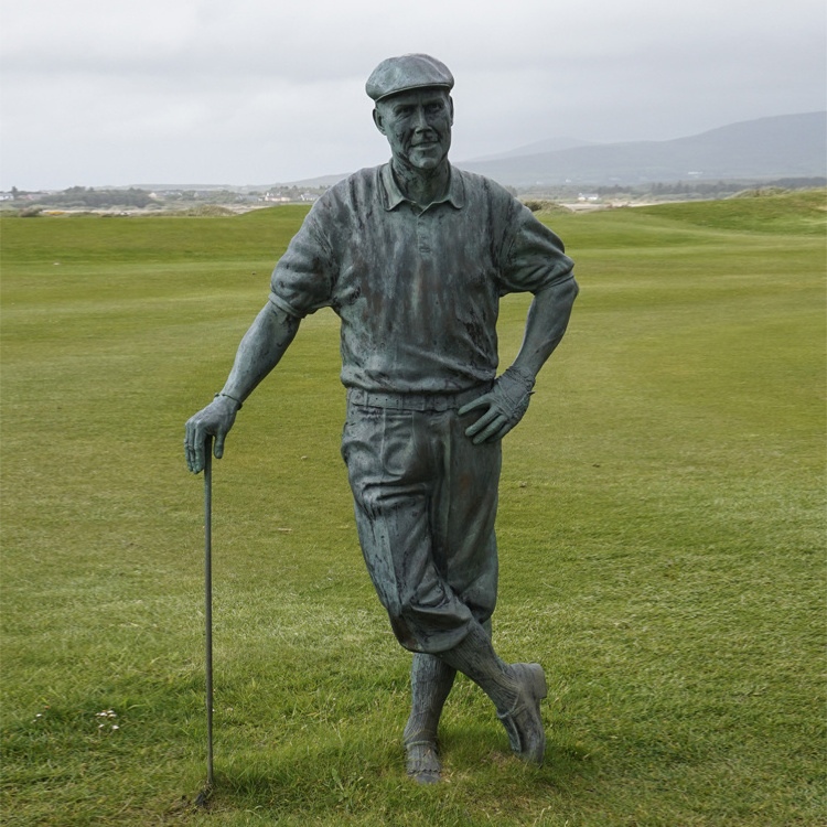 Garden Polyresin Golf Decoration Life Size Resin Golfer Statue