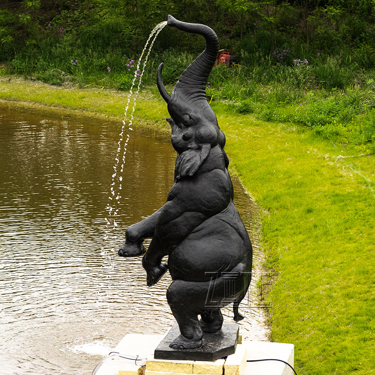 Hot Sale Outdoor elephant bronze water garden fountain