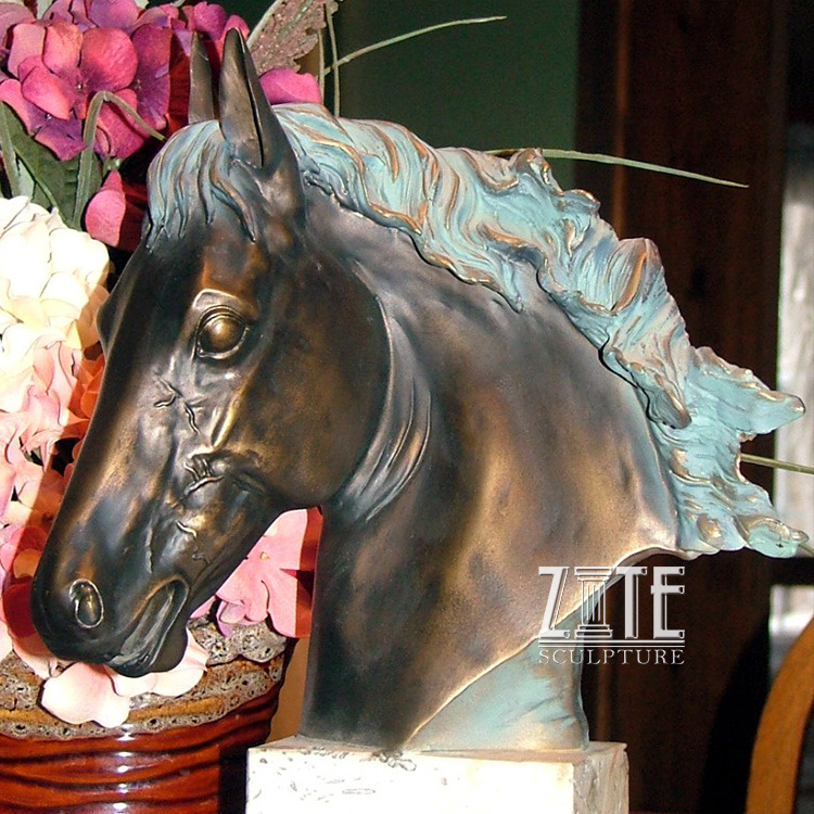 Professional Bronze Foundry brass statues horse head