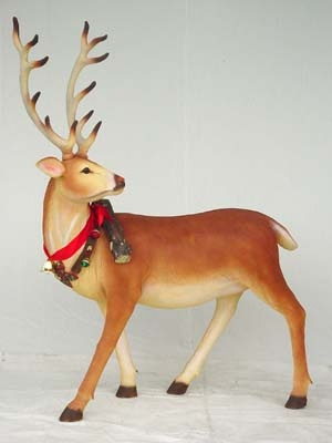 Large Christmas Life Size Animal Sculpture Resin Fiberglass Reindeer Statue