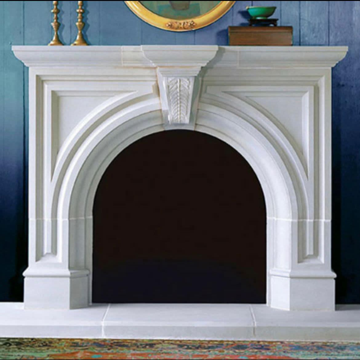 Fashion Hand Carved Natural Marble Fireplace Mantle