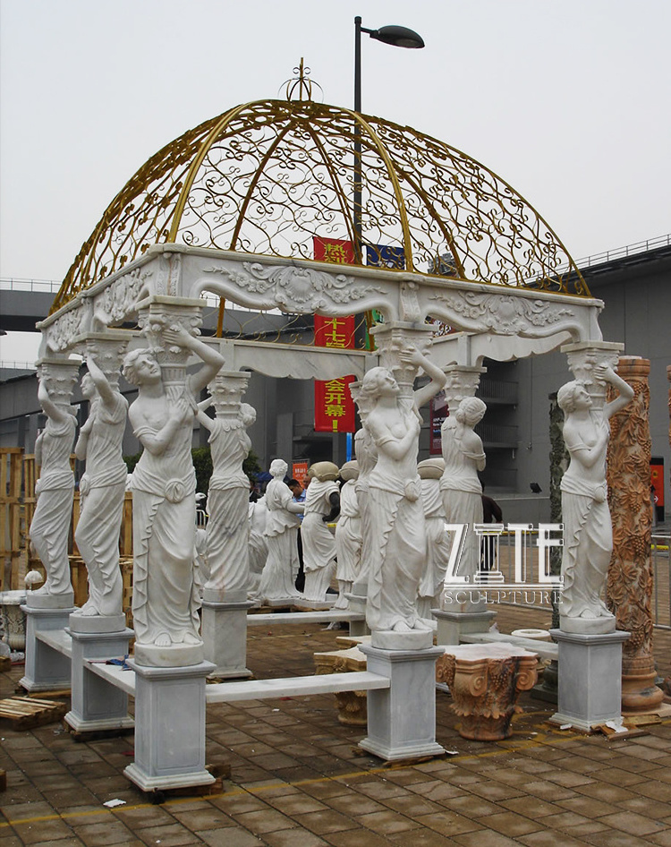 Hot Sale Outdoor large marble gazebos for sale