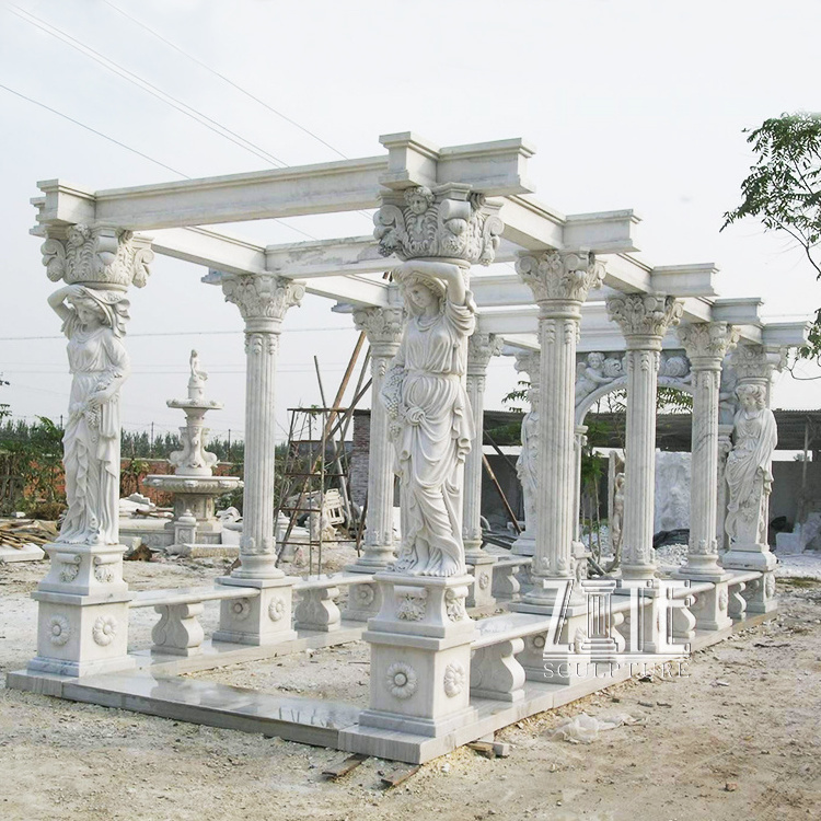 Hot Sale Outdoor large marble gazebos for sale