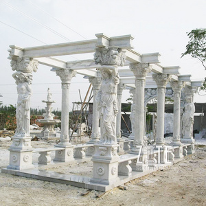 Hot Sale Outdoor large marble gazebos for sale