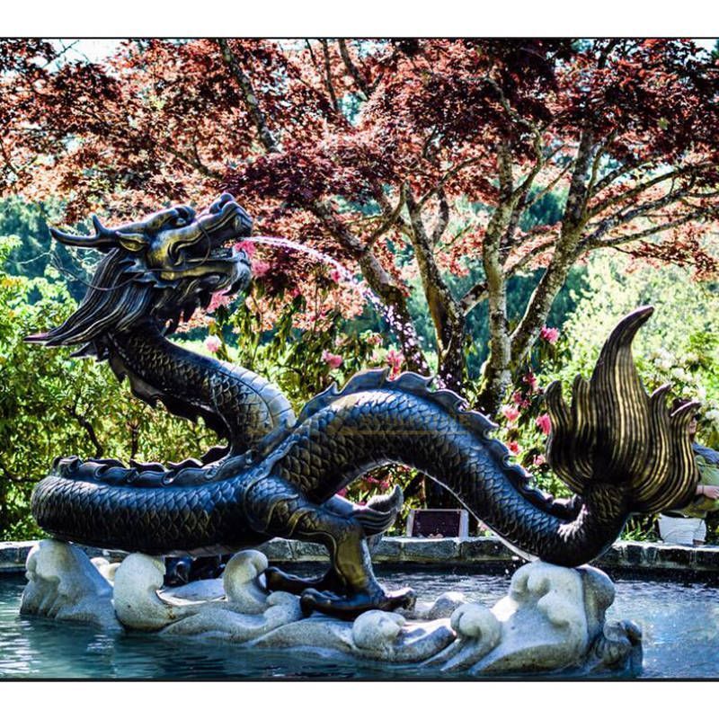 Garden Decorative bronze dragon water fountain