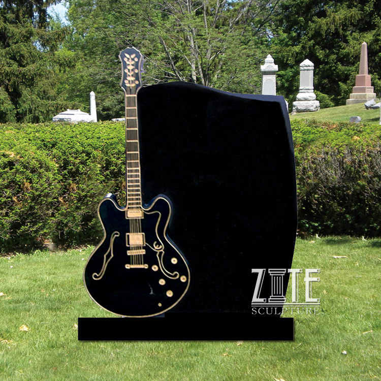 European marble stone headstone granite guitar headstones monuments