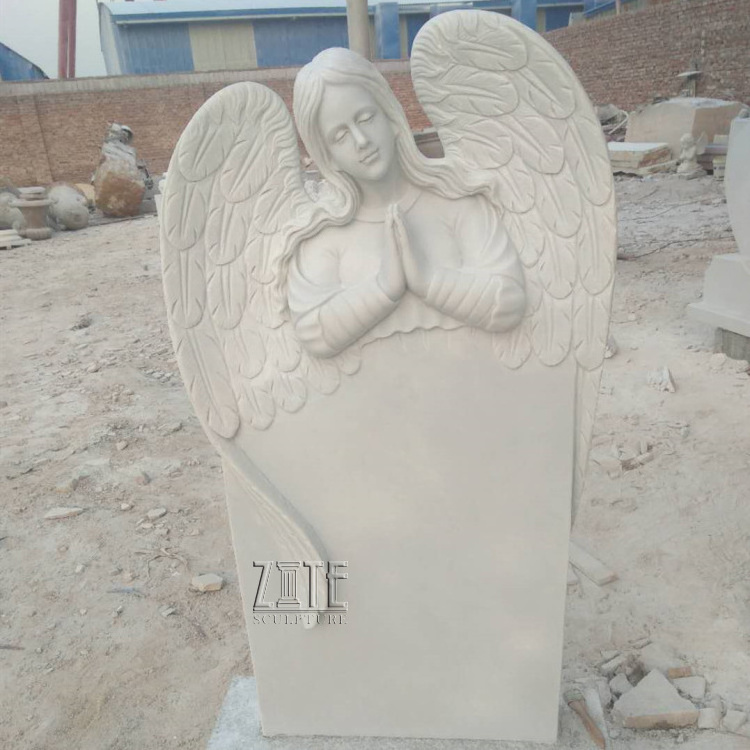 White marble granite gravestone natural stone angle tombstone price