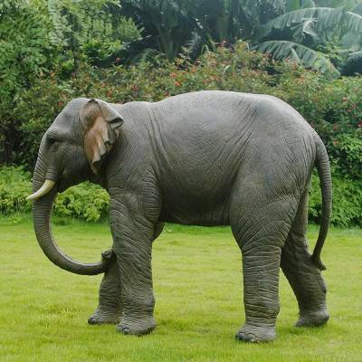 Garden Decorative Life Size Fiberglass Elephant Statue