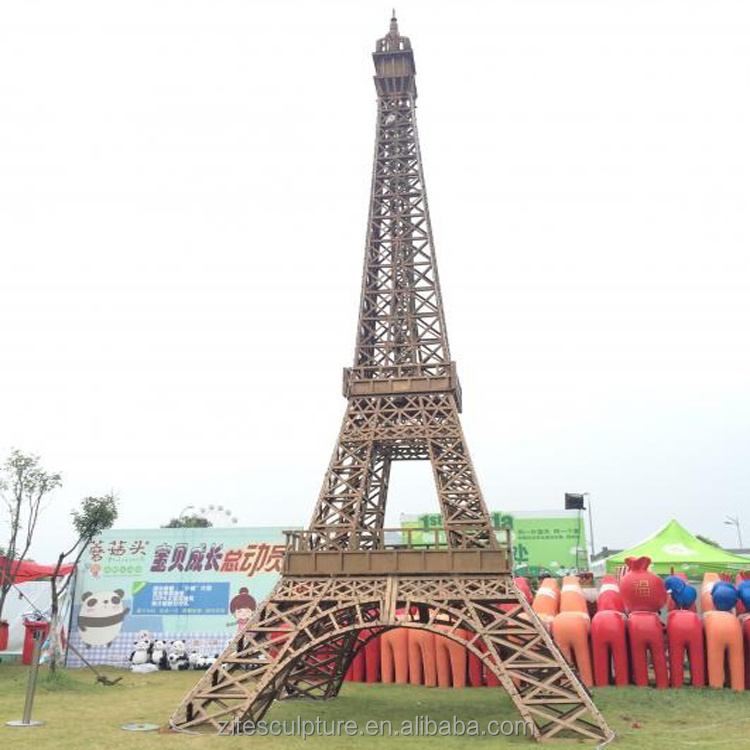 Famous French Large Eiffel Tower Metal Iron Sculpture Statue