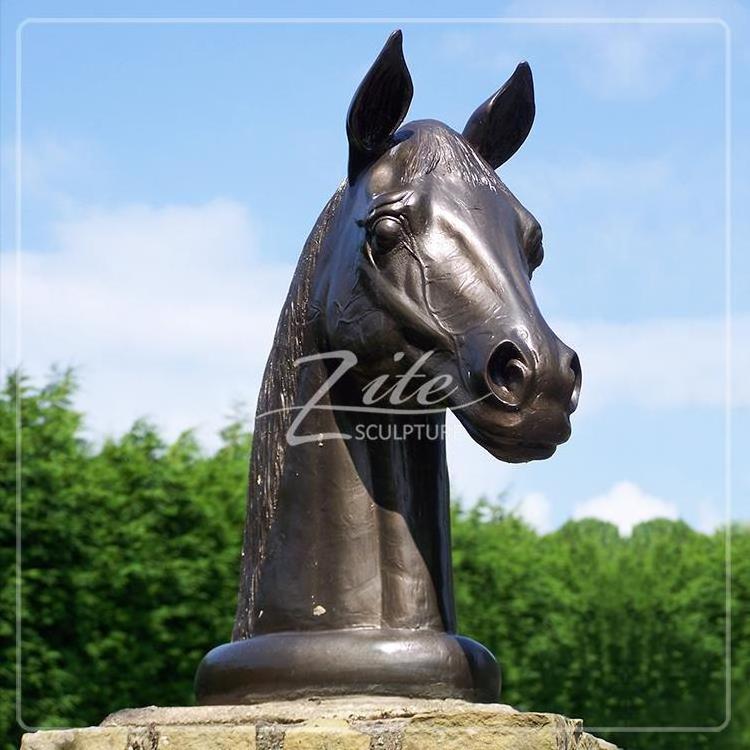 New Products metal crafts bronze horse head statues