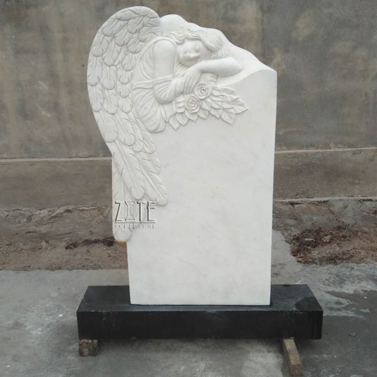 White marble granite gravestone natural stone angle tombstone price