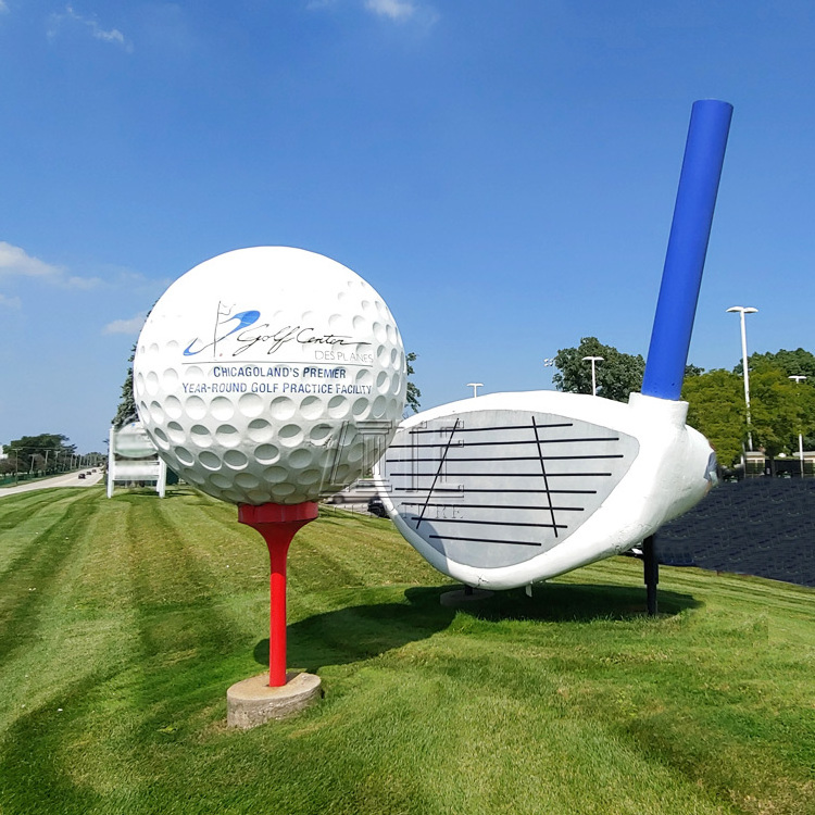 Garden outdoor giant decorative resin fiberglass golf ball sculpture