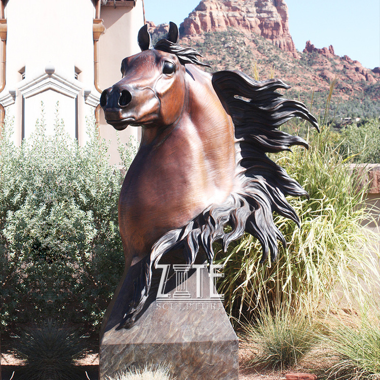 Professional Bronze Foundry brass statues horse head