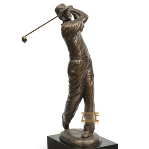 Garden Polyresin Golf Decoration Life Size Resin Golfer Statue