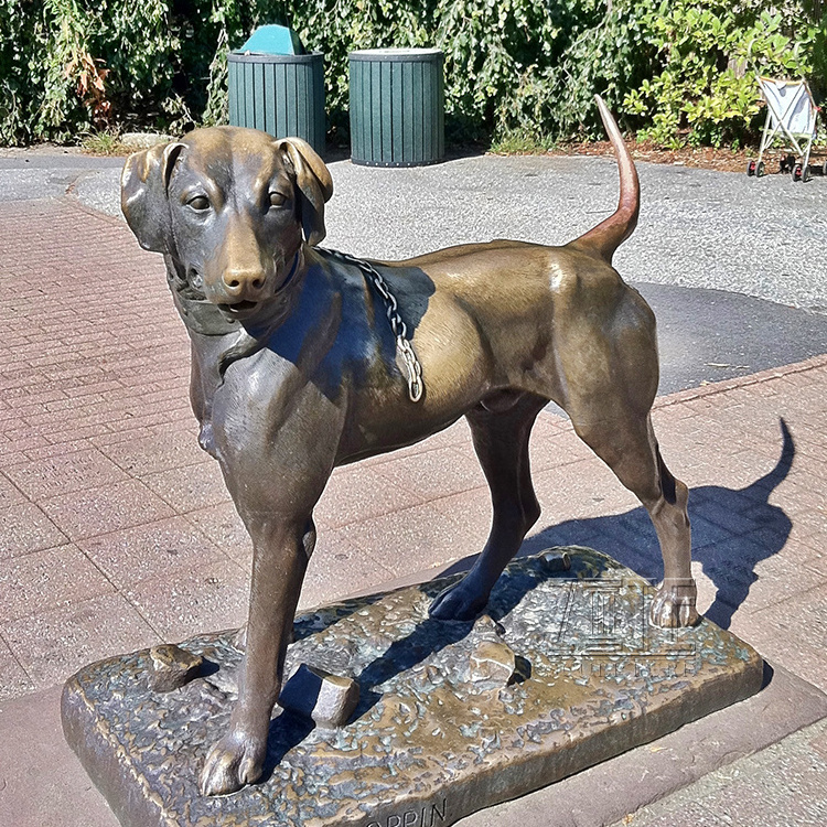 Outdoor Decorative Animal Statue Life Size Bronze Labrador Retriever Dog Sculpture