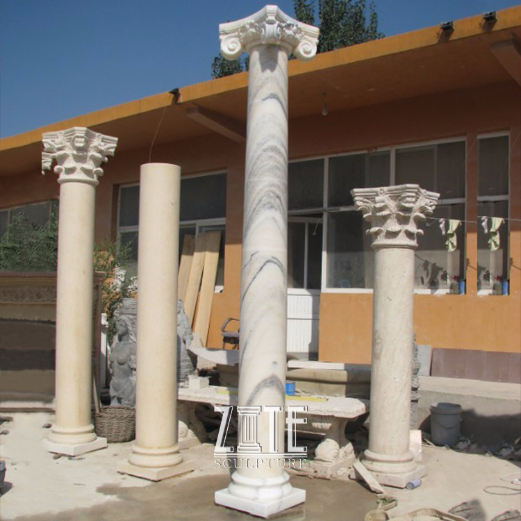 Factory Supply granite pillar marble column