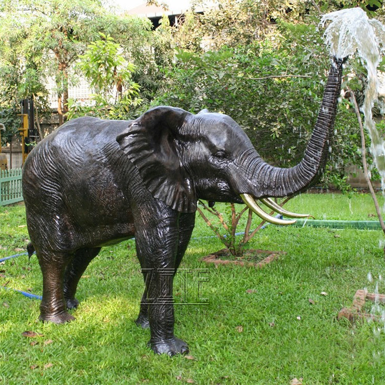 Hot Sale Outdoor elephant bronze water garden fountain