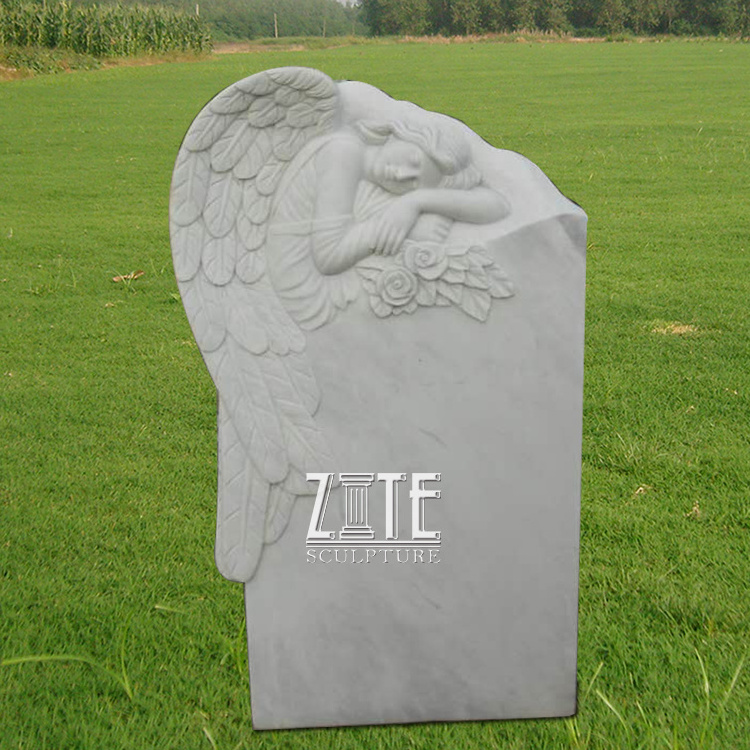 Natural Marble Hand Carved pink granite headstones stone tombstone and monument