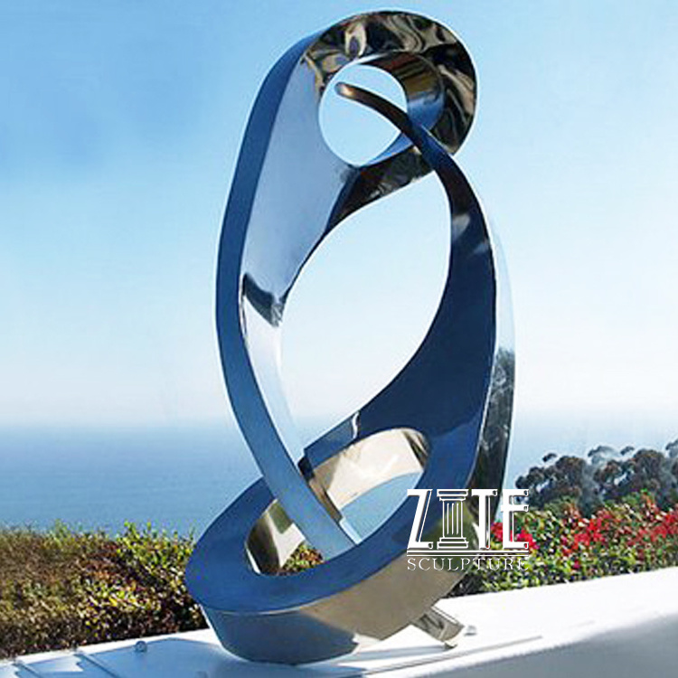 Outdoor garden landscape abstract art stainless steel sculpture