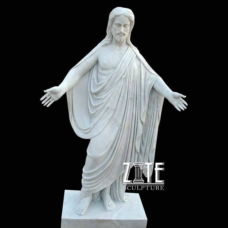 Popular Design Hand Carved life size marble jesus figure statue