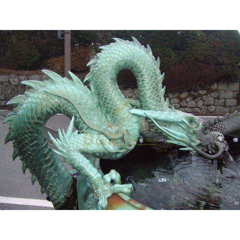 Garden Decorative bronze dragon water fountain