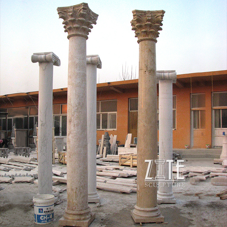 Factory Supply granite pillar marble column