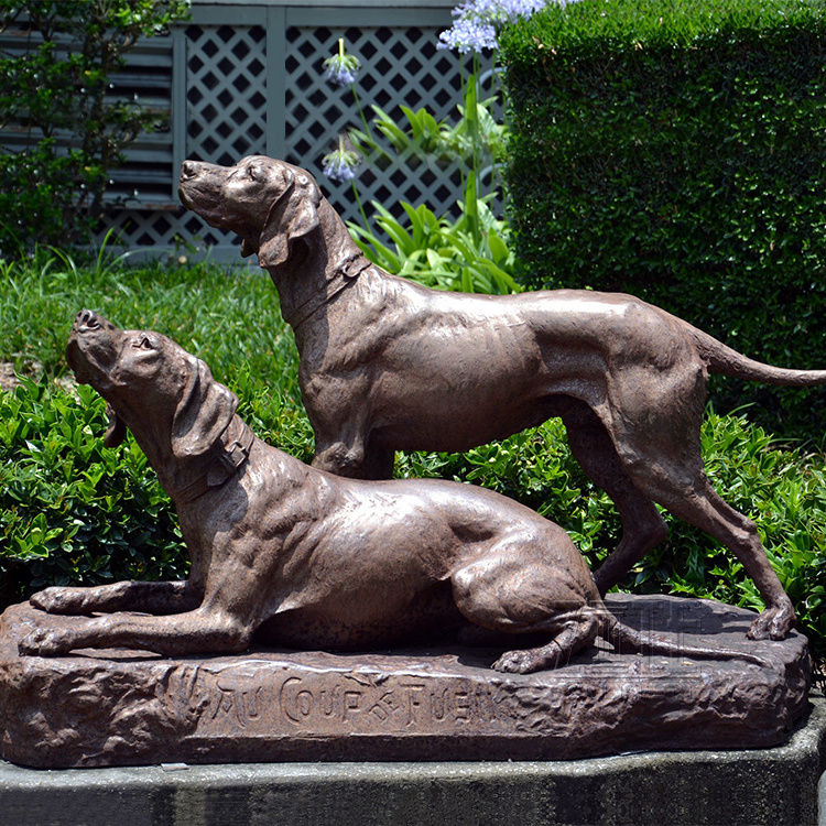 Outdoor Decorative Animal Statue Life Size Bronze Labrador Retriever Dog Sculpture