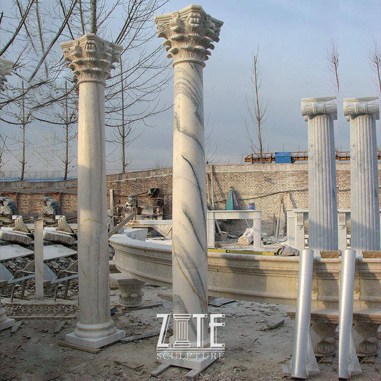 Outdoor Garden Ornament stone columns outdoor