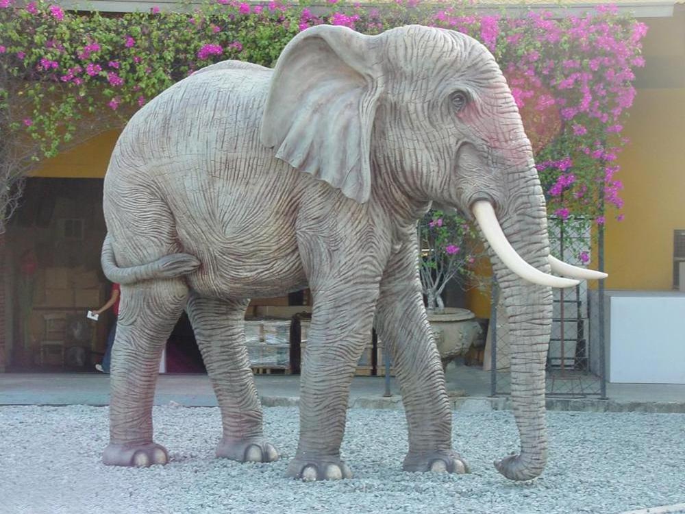 Custom Garden Resin Animal Sculpture Fiberglass Elephant Statue Figurine