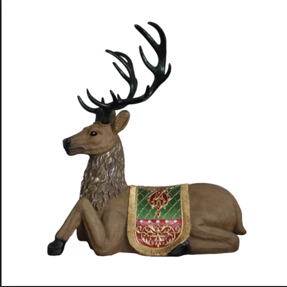 Large Christmas Life Size Animal Sculpture Resin Fiberglass Reindeer Statue