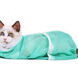 Cat Grooming Bathing Bag Adjustable Cat Washing Bag Prevent Biting Scratching for Cat Bathing