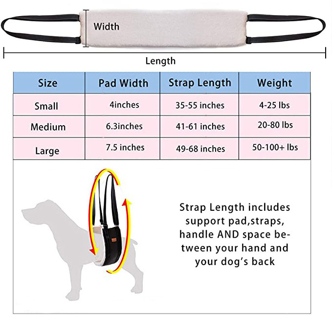 Pet Dog Hind Leg  Support Harness Portable Dog Sling for Hind Legs Pet Dog Lifting Harness Vest