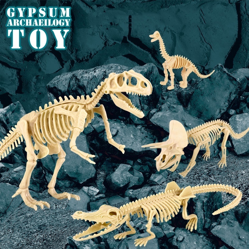 DIY Dinosaur Gypsum Archaeology Toy Set Dig And Discover Dinosaur Fossil Excavation Educational Toys For Kids