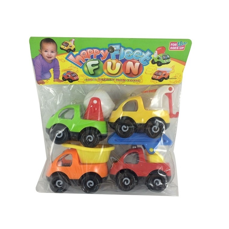 Hot sale Good Quality Cartoon Car Promotional Baby Free Wheel Mini Trucks Toys