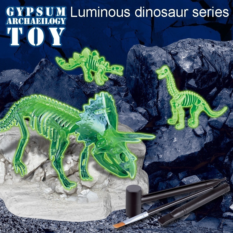 DIY Dinosaur Gypsum Archaeology Toy Set Dig And Discover Dinosaur Fossil Excavation Educational Toys For Kids