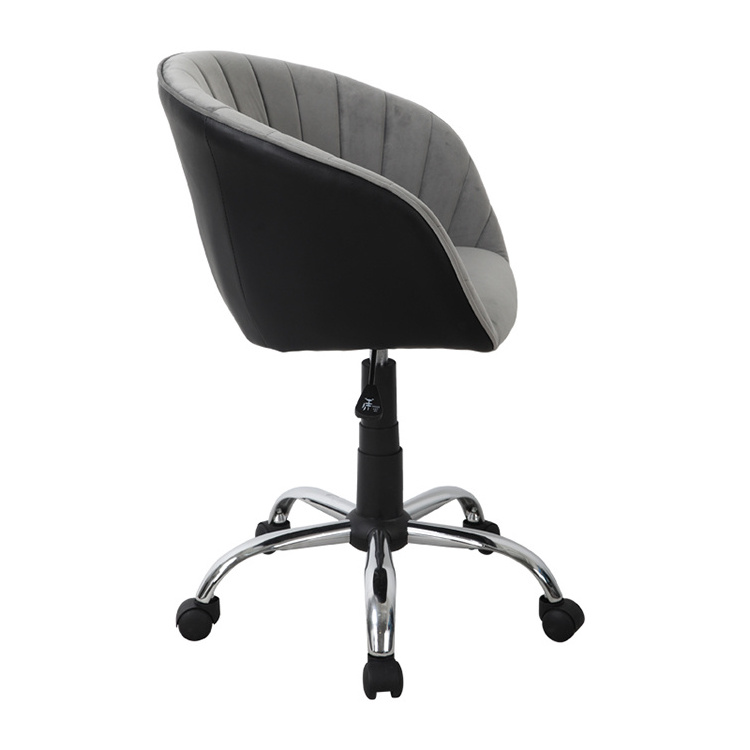 Promotion Commercial Office Furniture Modern Ergonomic Velvet Rotating Office Chair With Wheels